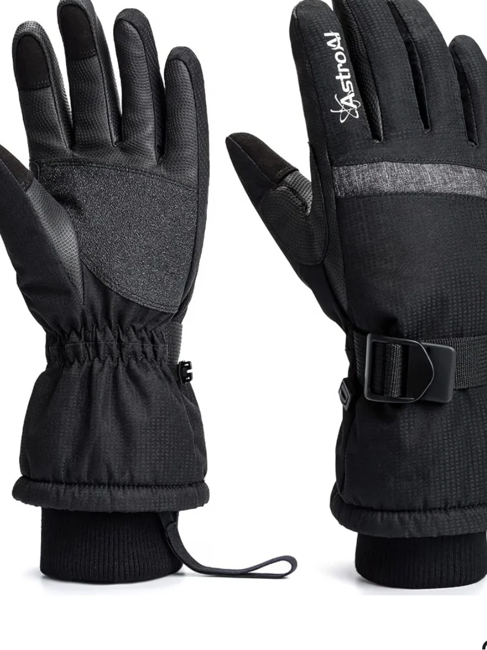 Black Insulated Winter Gloves